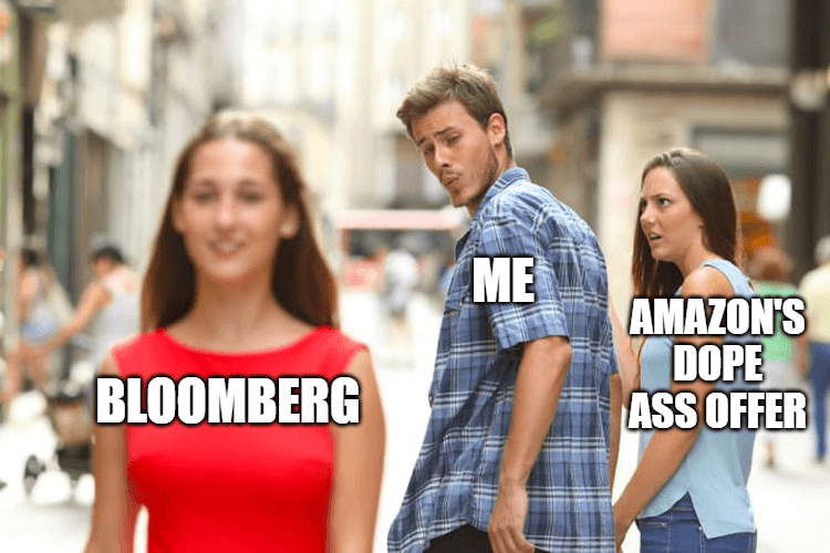 Distracted boyfriend Bloomberg meme
